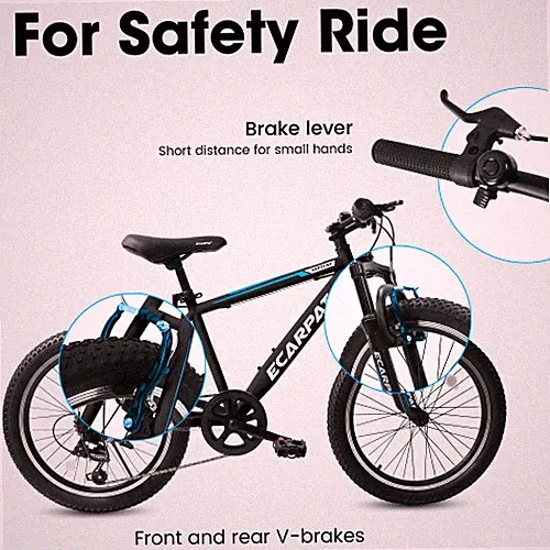2024 Elecony 20inch Kids Bicycle Montain Bike Gear Shimano 7 Speed Boys Girls