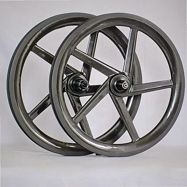 20Inch 406 Carbon 5 Spokes Wheels Folding Fixed Gear Bicycle Wheelset Clincher