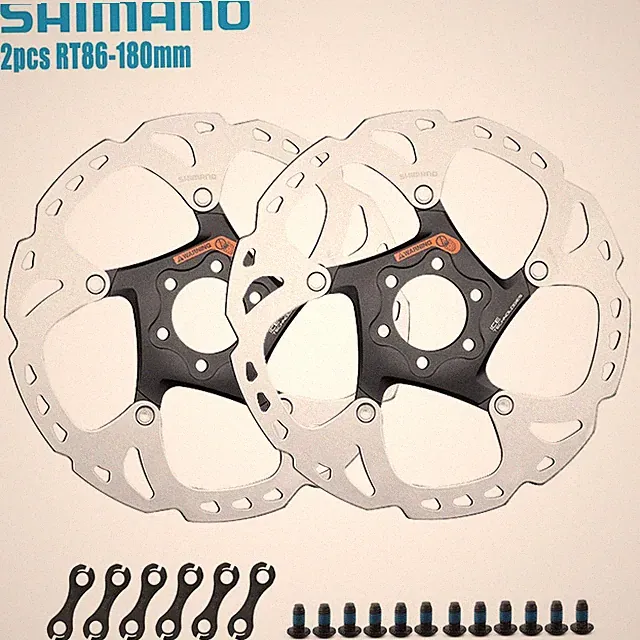 2PCS - Shimano XT Ice-Tech SM-RT86 6 Bolts Disc Brake Rotors 180mm