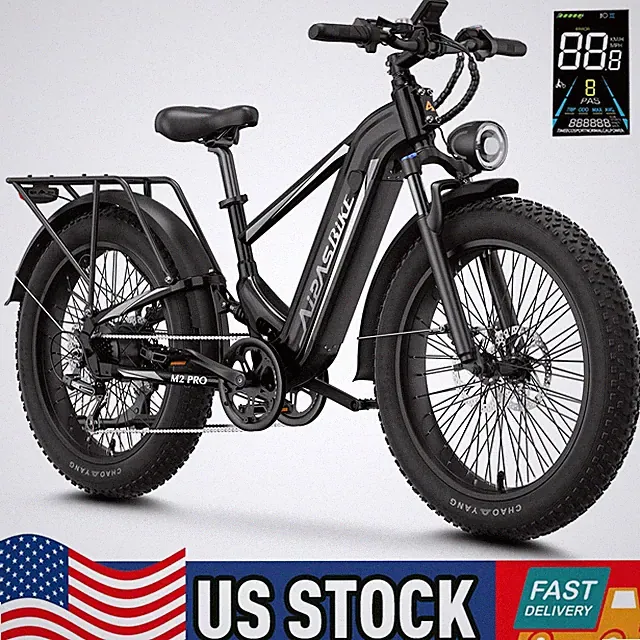 Aipas M2 1800W 26" Fat Tire Electric Mountain Bike 48V 17.5Ah for Adults 36MPH