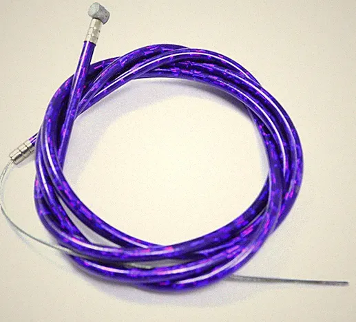 BICYCLE BIKE 1 BRAKE CABLE 68" + 1 HOUSING 60" Metallic Purple