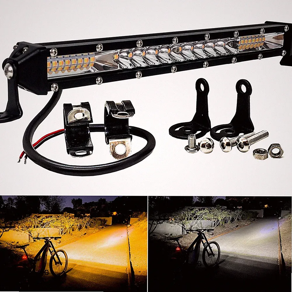 E Bike LED Light Bar White Amber Headlight Shimano E5000, E7000 E6100, E6110 EP8