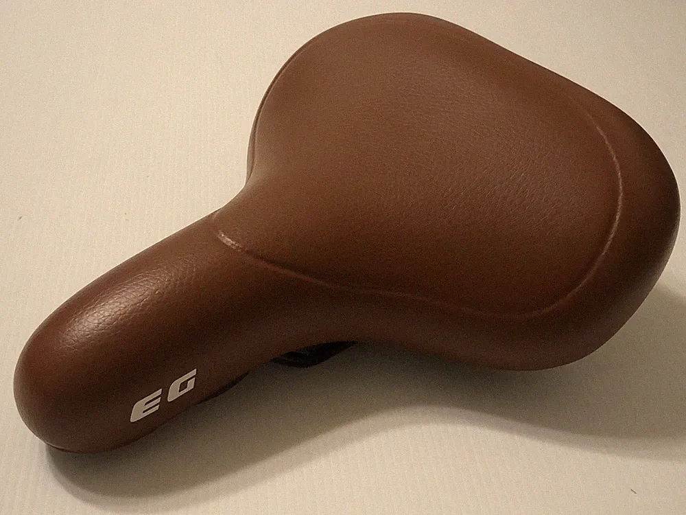 EG Comfort Hybrid Bicycle seat Saddle Light Brown Cruiser City Hybrid
