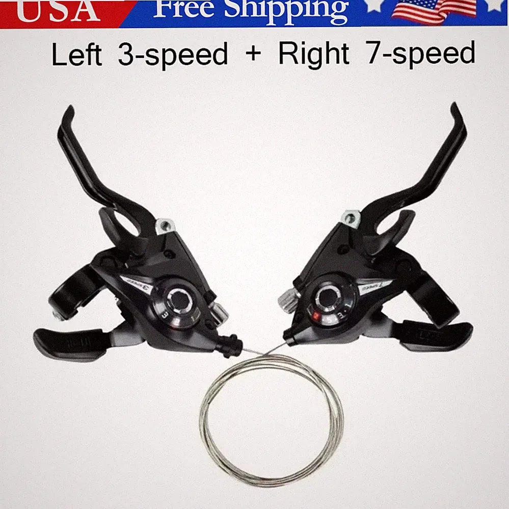 Fit For Shimano Derailleurs 3x7 21 Speed Switch MTB Bicycle Shifter Levers Brake
