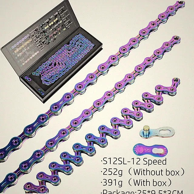 For Shimano KMC 12 Speed SUMC SX12SL Light MTB Road Bicycle Bike Rainbow Chain