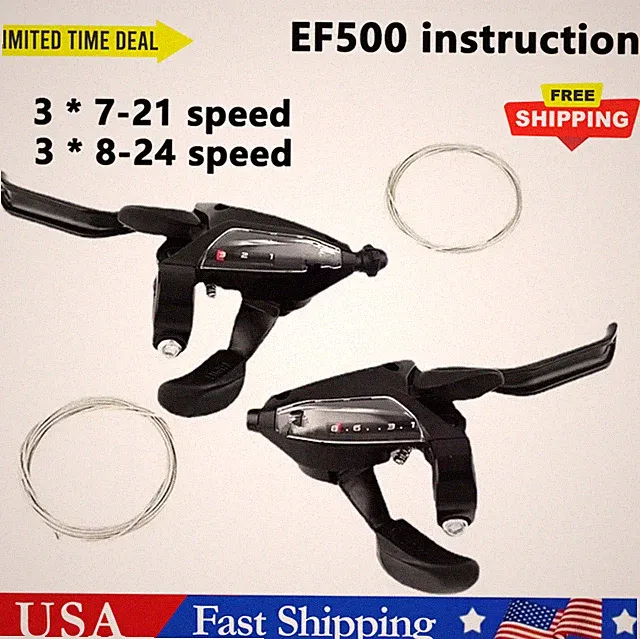 For Shimano ST-EF500 3/7/8 speed MTB Bike Brake Levers Shifter EF500 US