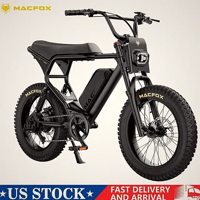 Macfox X2 Electric Mountain Bike 1000W Peak Power 48V 20Ah Top Speed 20mph US