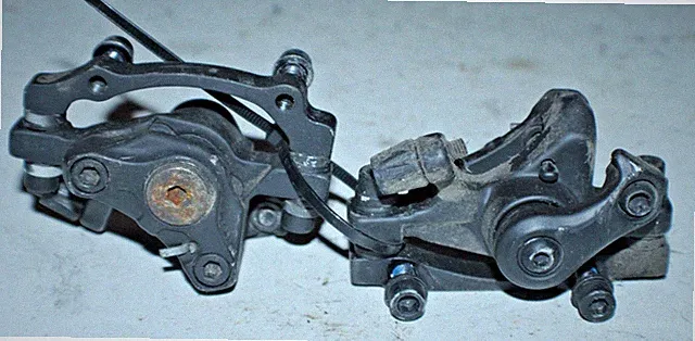 Mechanical Disc Brake Caliper Set Black 74mm Post/Flat Mount Fast USA Shipper :)