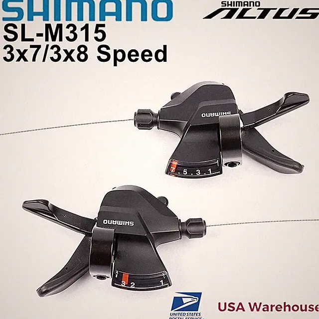 New Shimano Altus SL-M315 Rapidfire+ 3x7 / 3x8 Speed Trigger Shifter Set