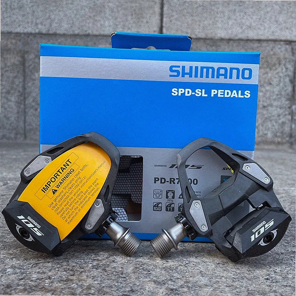 New Shimano PD-R7000 Carbon Fiber 9/16" Clipless Pedals SPD-SL with SH11 6°