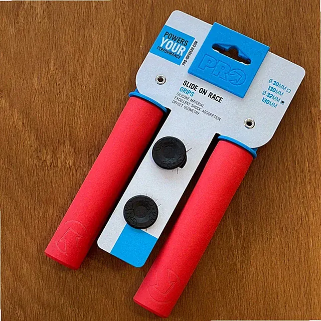 NEW Shimano PRO Silicone Slide On Mountain Bike Handlebar Grips Red 130mm 32mm