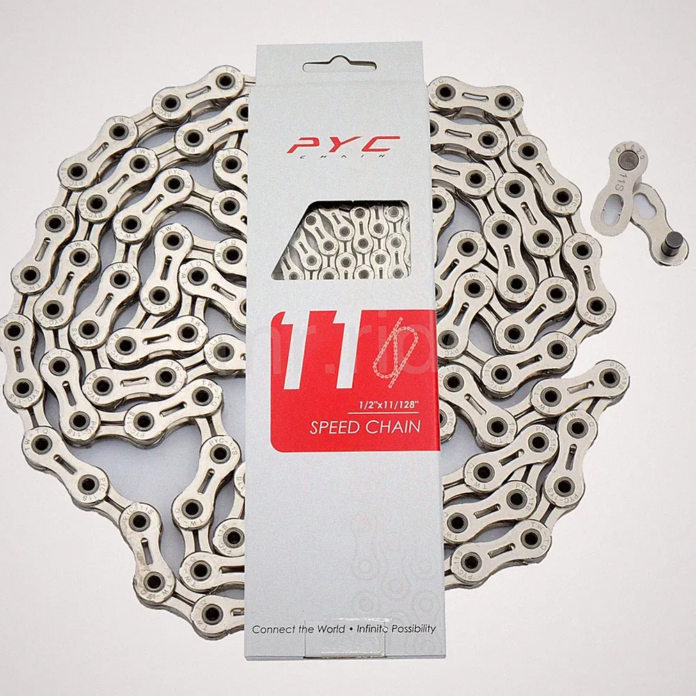 PYC 238g Ultra Light P1101 11-Speed 116L Bike Chain Silver fit Shimano,Sram