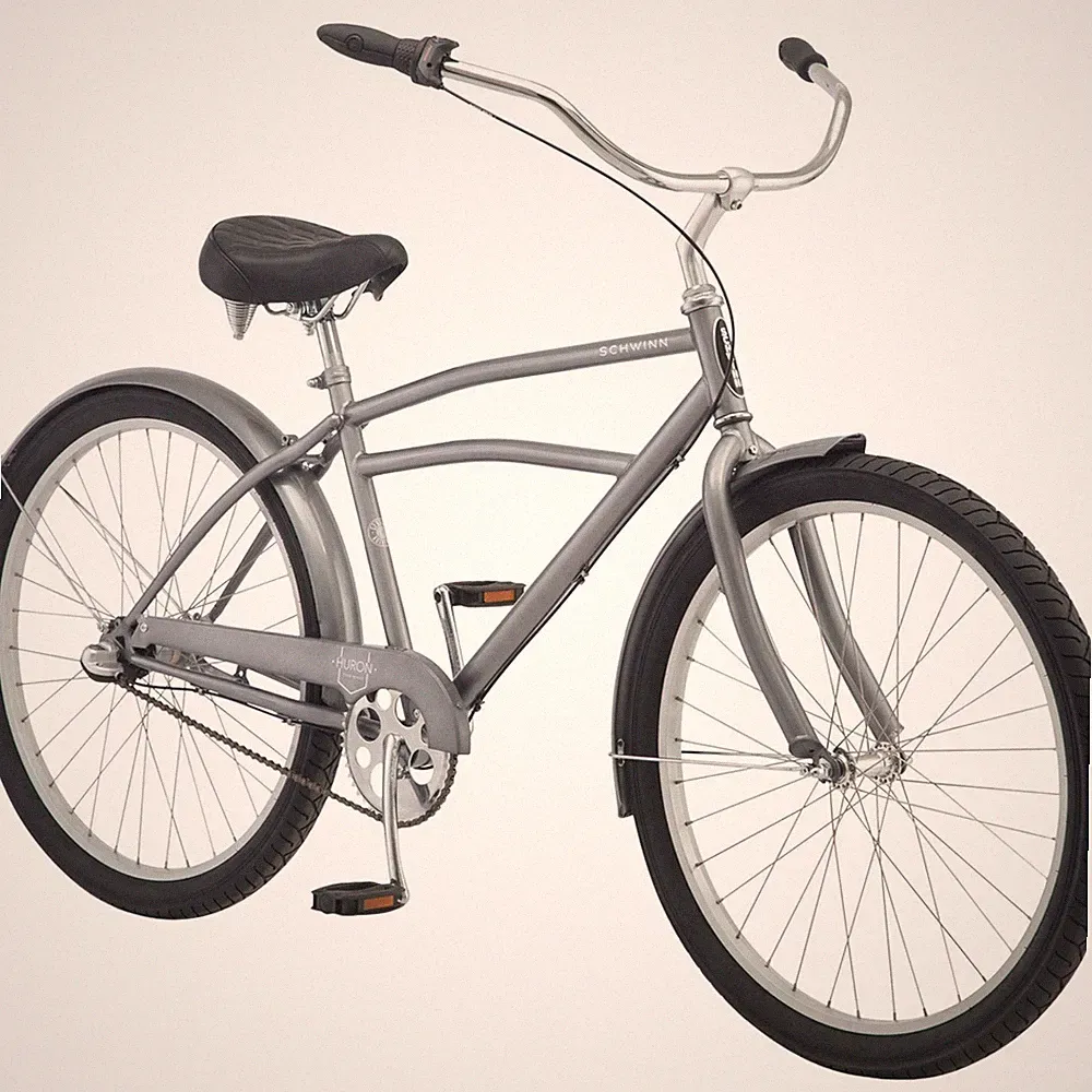 Schwinn Huron Beach Cruiser Bike, 3-Speed Options, 26" Wheels GRAY