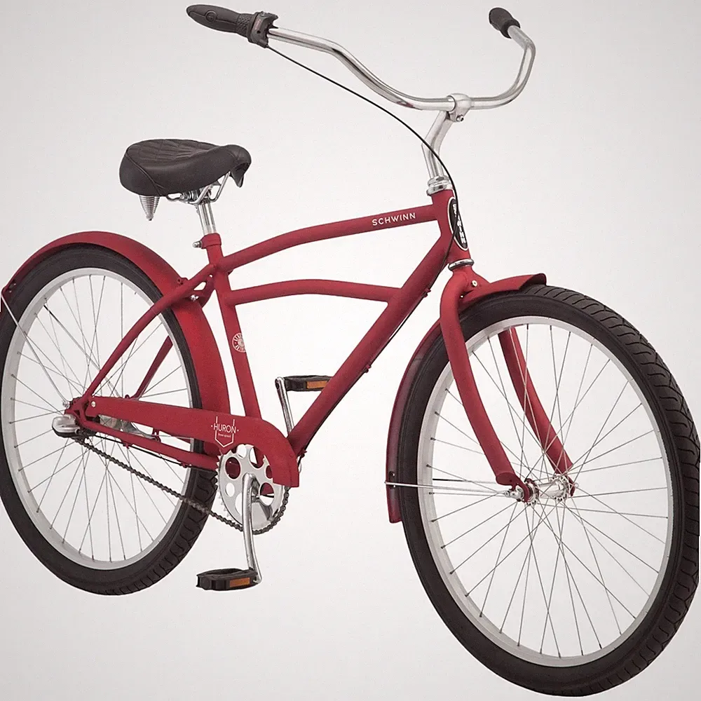 Schwinn Huron Beach Cruiser Bike, 3-Speed Options, 26" Wheels RED
