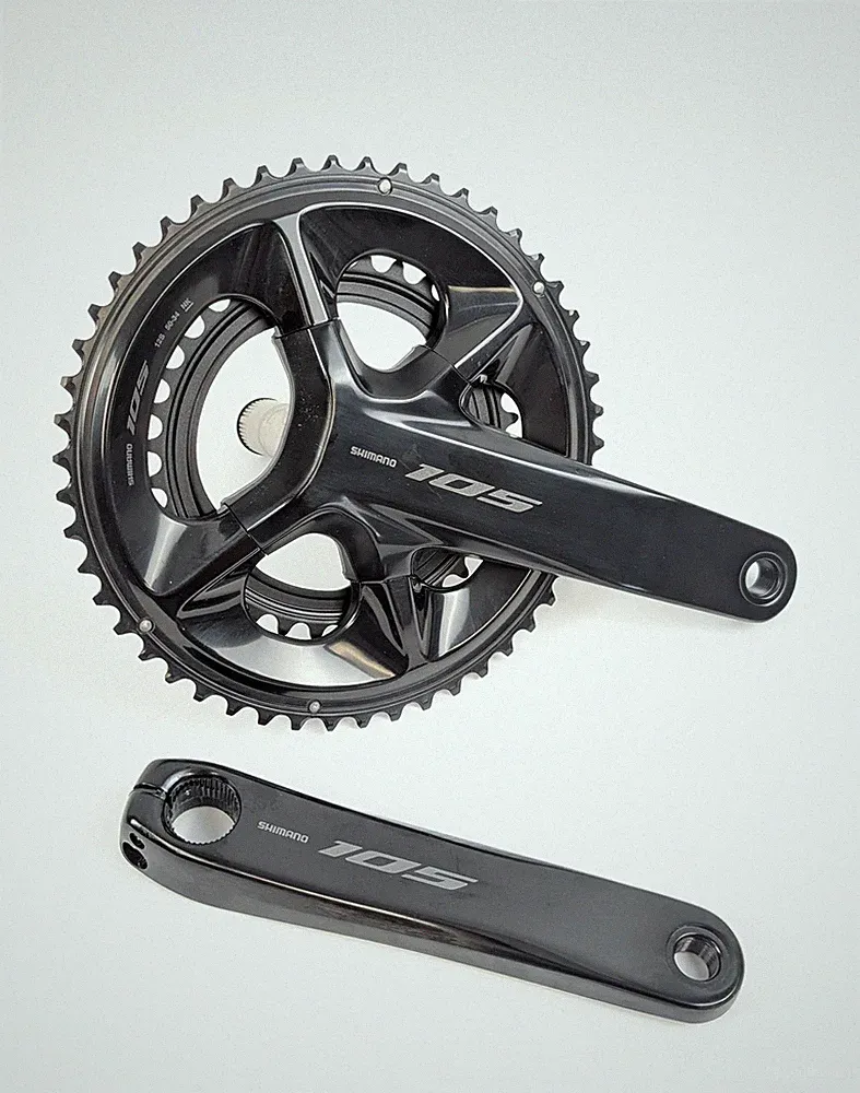 Shimano 105 FC-R7100 Crankset 12-Speed 165mm 50/34T Double Hollowtech II Black