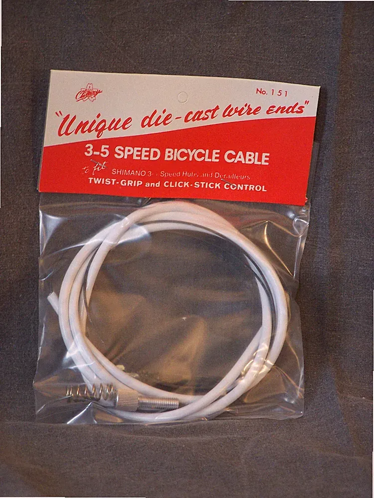 Shimano 3-5 Speed Hub and Derailleurs Bicycle Cable Twist Grip & Click Stick NOS