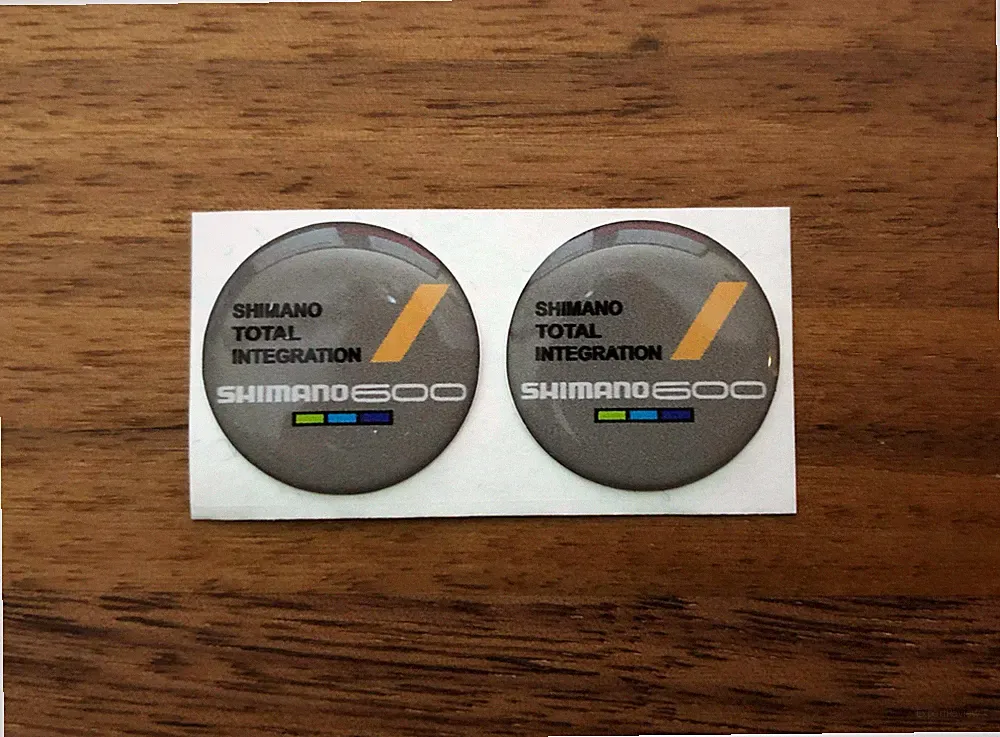 Shimano 600 STI Shifter ST-6400 replacement faceplate resin dome stickers (pair)