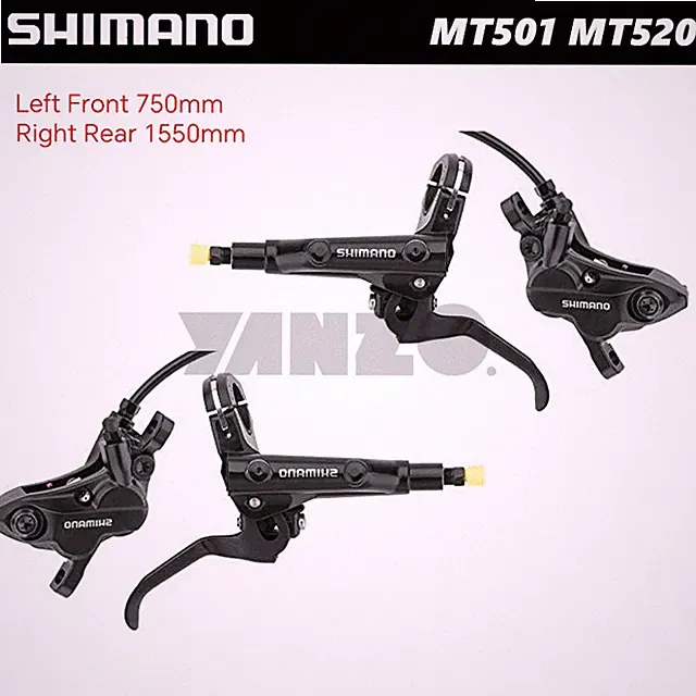 Shimano BL-MT501 & BR-MT520 4 Piston Hydraulic Disc Brake Set Front&Rear-OE