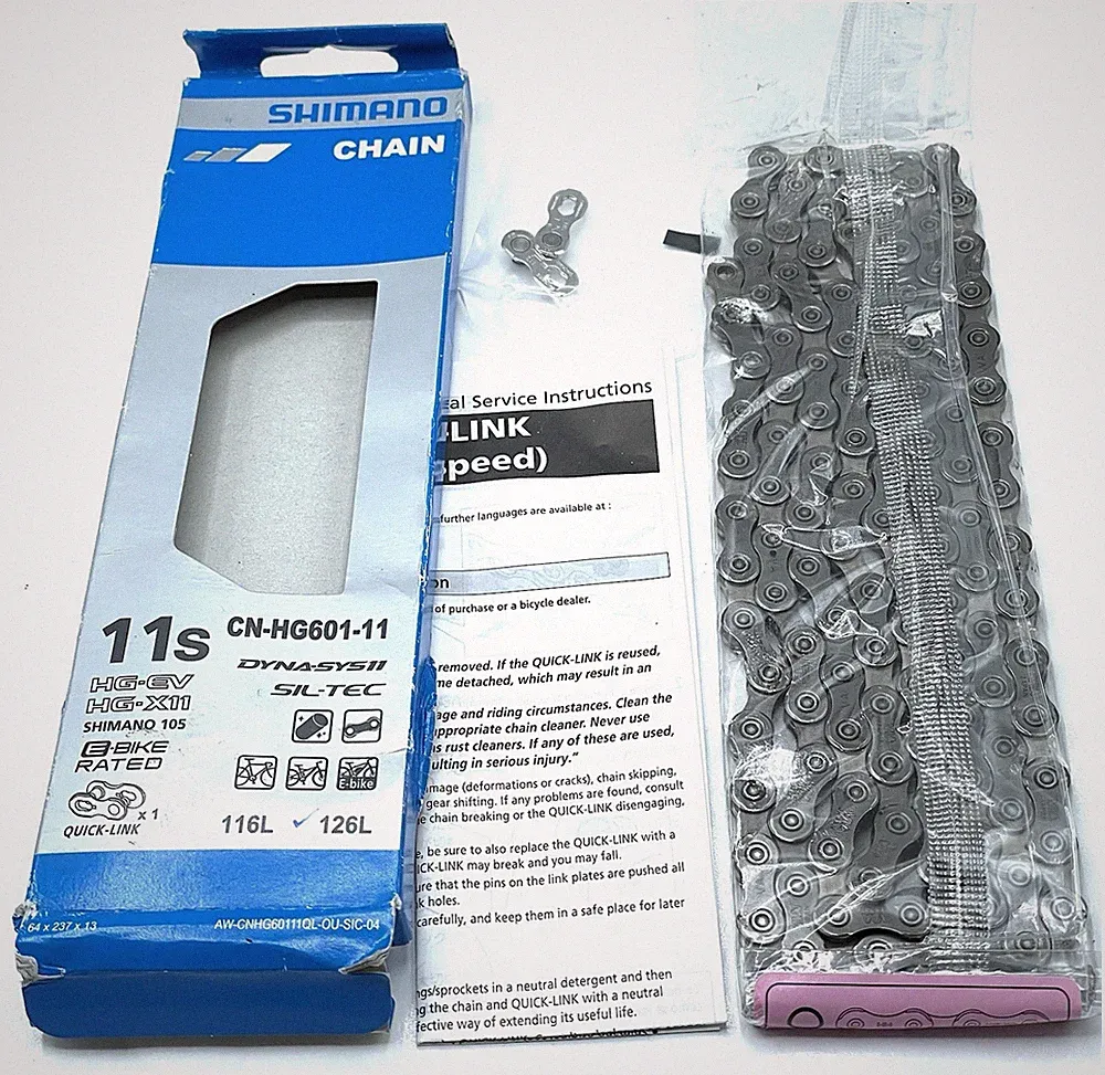 Shimano CN-HG601-11 11-Speed 126L Road MTB Ebike Bike Chain With Quick-Link NEW