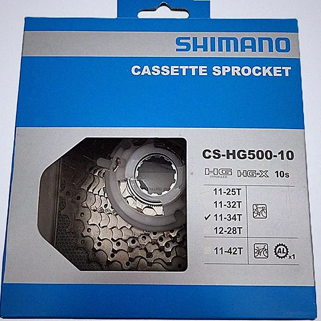 Shimano CS-HG500 10-Speed 11-34T HyperGlide HG Silver Road Bike Cassette