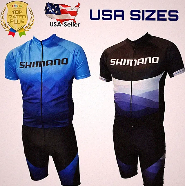 Shimano Cycling Clothing Bicycle Jersey Short Sleeve Bike Tops Shorts Padded
