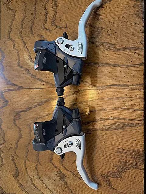 SHIMANO DEORE LX 9 X 3 SPD BICYCLE RAPIDFIRE WINDOW SHIFTER BRAKE LEVERS ST-M570