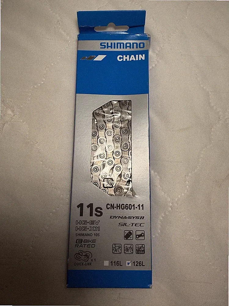 SHIMANO e-Bike rated 11-Speed Chain CN-HG601-11 116L, 105, HG-EV, HG-X11, New