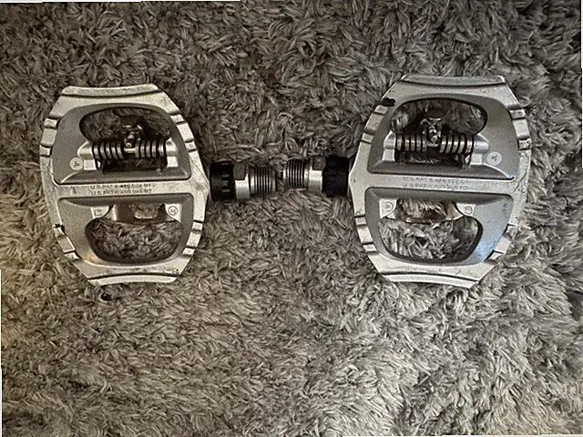 Shimano PD-A530 SPD Dual Sided Clipless Platform Bike Pedals Silver Pair