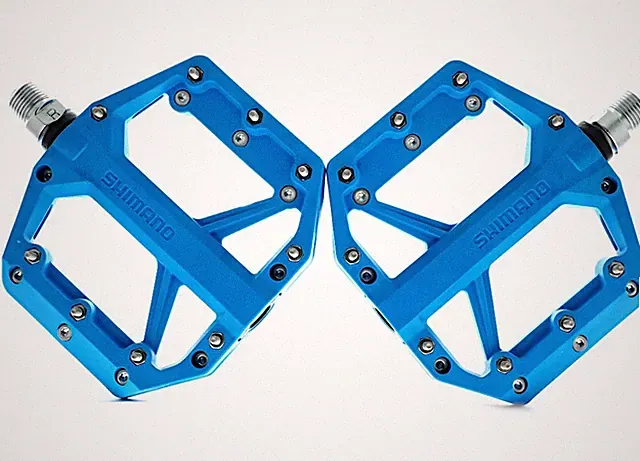 Shimano PD-GR400 Flat Platform MTB BMX Pedals Blue, NIB, Lighter than GR500