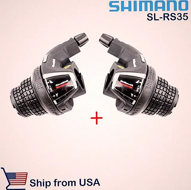Shimano RevoShift RS35 Twist Grip Shifter -3/6/7/18/21 Speed MTB Bike Shifters