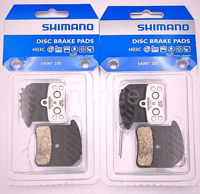 Shimano SAINT ZEE Metal 4-Piston Brake Pads H03C W/ Spring+Fin Y8VT98020 2 Pairs