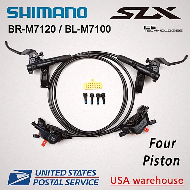 SHIMANO SLX BR-M7120 BL-M7100 Bike 4-Piston Hydraulic Disc Brake Front/Rear/ Set