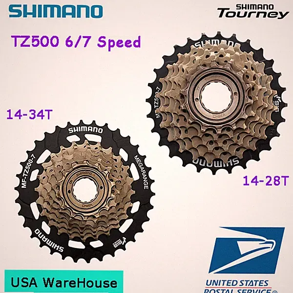 Shimano Tourney MF-TZ500 6 / 7 Speed 14-28T / 14-34T Freewheel Cassette