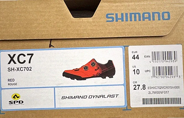 Shimano XC7 SH-XC702 MTB Shoes - Red / Black - Men's US 10| EU 44- NEW