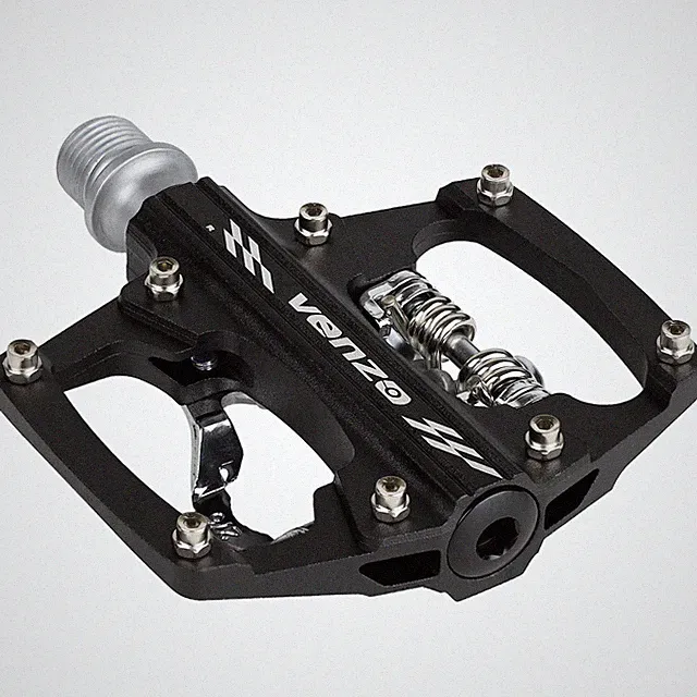 VENZO Multi-Use Shimano SPD Compatible MTB Bike Sealed Pedals 9/16" With Cleats