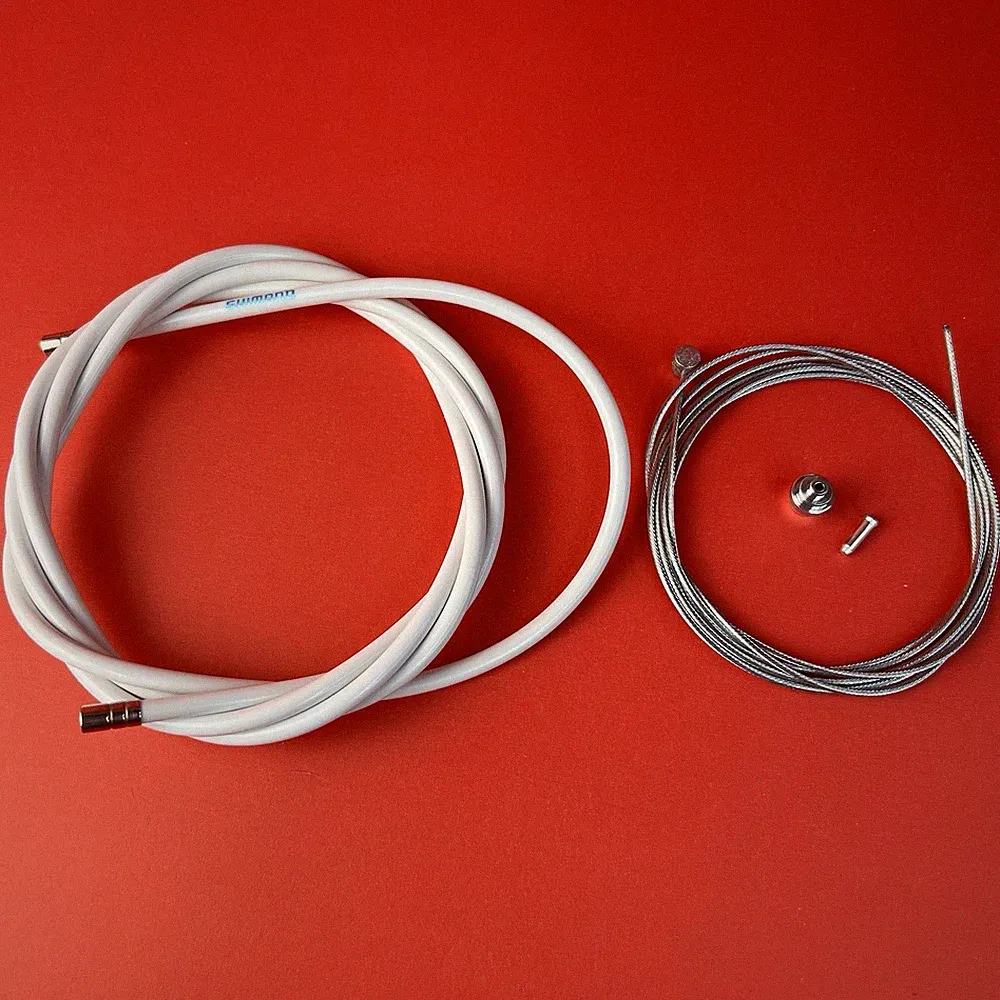 VINTAGE SHIMANO WHITE BRAKE CABLE NOS BMX MTB BICYCLE CABLE HOUSING SET